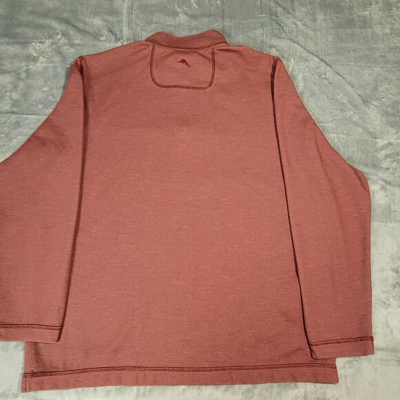 Tommy Bahama Sweater Mens 2XL Quarter Zip Pullover Shirt Size XXL‎ Heather Red - Picture 5 of 7